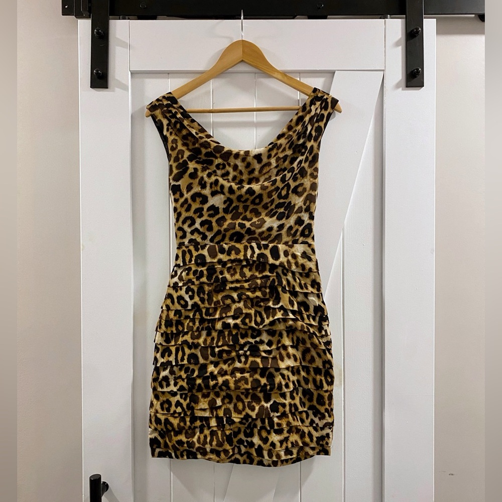 Animal Print Mini Dress , size 0 NWOT